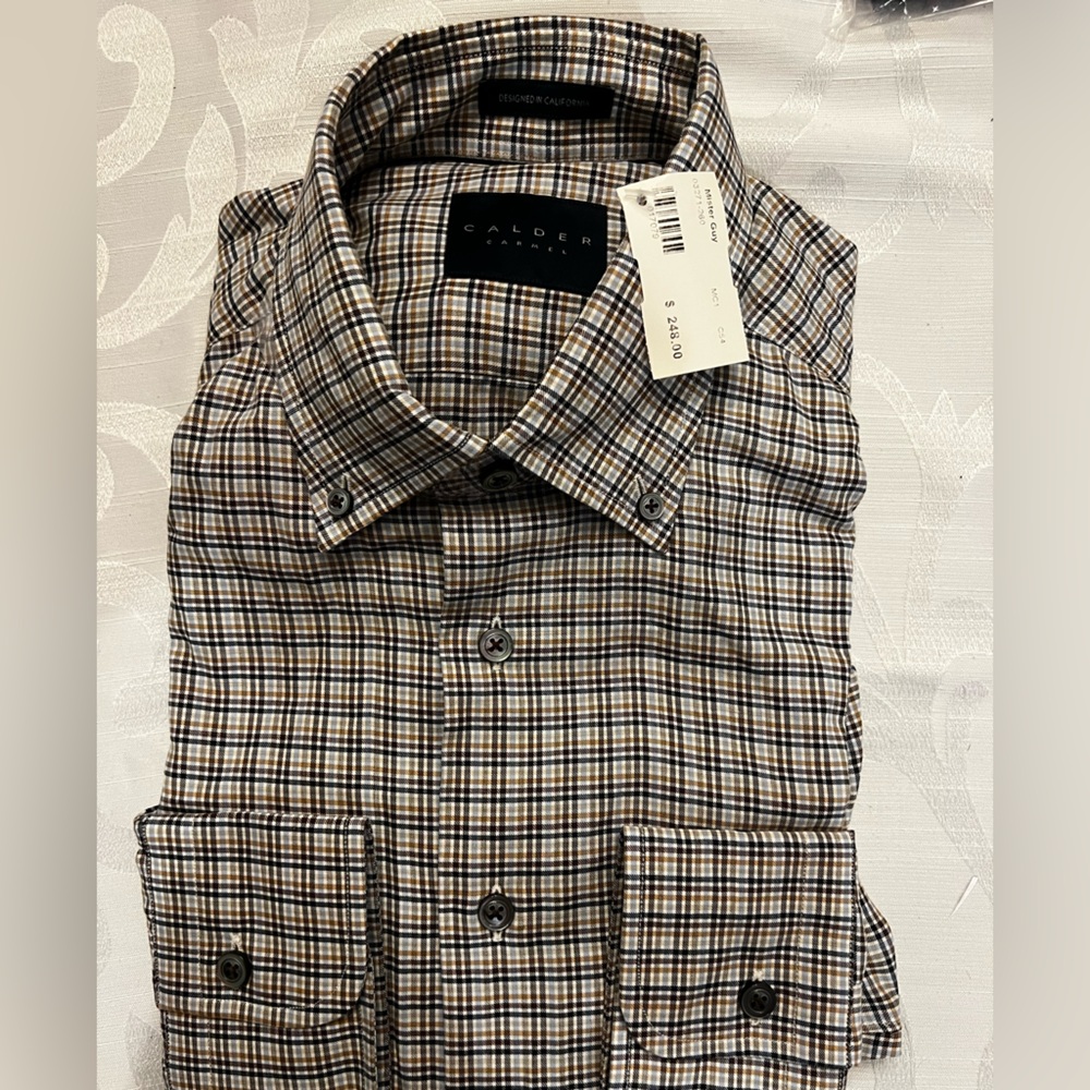 NWT CALDER CARMEL MEN'S CHECK SHIRT